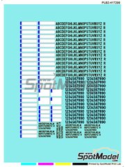 Customize Your Models With Black Number Decals - 0-9 Scale Water Slide Set