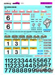 Print Lab Decals: Decals 1/24 scale - Rally Australia 1988-1989 winners - water slide decals manufactured with digital technology