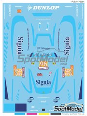 Print Lab Decals: Marking / livery 1/27 scale - Ferrari 430 GT Virgo Motorsport Team #96 - 24 Hours Le Mans 2009 - water slide decals manufactured with digital technology image