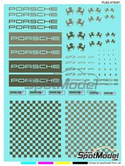 Print Lab Decals: Logotypes 1/27 scale - Porsche GT3 - Mini-Z - water slide decals manufactured with digital technology image
