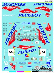 Print Lab Decals: Marking / livery 1/24 scale - Peugeot 306 Maxi Kit Car Evo #2 - Gilles Panizzi (FR) + Herv� Panizzi (FR) - El Corte Ingles Rally Islas Canarias 1998 - water slide decals manufactured with digital technology - for Nunu reference PN24009