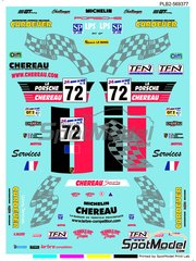 Print Lab Decals: Decoracin escala 1/24 - Porsche 911 993 GT2 Equipo Chereau Sports N 72 - 24 Horas de Le Mans 1998 - calcas de agua fabricadas con tecnologa digital - para la referencia de Tamiya TAM24175