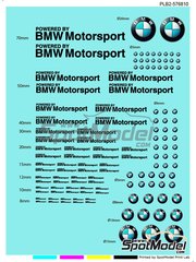Print Lab Decals: Logotypes - BMW Motorsport - water slide decals manufactured with digital technology