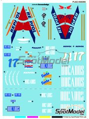 Print Lab Decals: Marking / livery 1/12 scale - Honda NSR500 Ducados Honda Pons Team sponsored by Ducados #17 - Alberto Puig (ES) - Motorcycle World Championship 1994 - water slide decals manufactured with digital technology - for Tamiya references TAM14071 and TAM14072