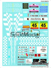 Print Lab Decals: Marking / livery 1/18 scale - Porsche 911 #45 - Portugal Rally Clasico - water slide decals manufactured with digital technology image