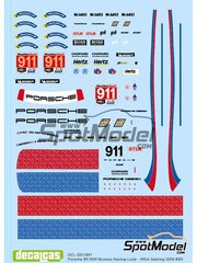 Decalcas: Marking / livery 1/24 scale - Porsche 911 RSR Porsche GT Team sponsored by Brumos-Racing-Look #911, 912 - Sebring 2019 - water slide decals manufactured with digital technology