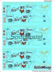 Print Lab Decals: Calcas de agua escala 1/24 - Volkswagen Beetle patrocinado por Stutt Bee - calcas de agua fabricadas con tecnologa digital