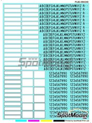 Print Lab Decals: Decals 1/18 scale - Spanish License Plates 1971-1986 - water slide decals manufactured with digital technology