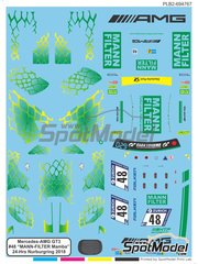 Print Lab Decals: Marking / livery 1/27 scale - Mercedes AMG GT3 sponsored by Mann Filter #48 - Renger van der Zande (NL) + Christian Hohenadel (DE) + Indy Dontje (NL) + Maximilian Gtz (DE) - 24 Hours Nrburgring 2018 - water slide decals manufactured with digital technology