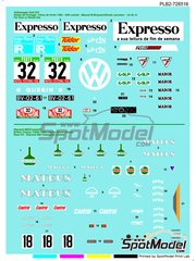 Print Lab Decals: Marking / livery 1/24 scale - Volkswagen Golf Mk I GTI + Reynard 89D Cosworth F3000 sponsored by Expresso - Mateus #32, 18 - Manuel Mello-Breyner (PT) + Alfredo Lavrador (PT) + Pedro Matos Chaves (PT) - Portugal Rally - Vinho do Porto, British Championship F3000 1983 and 1989 - water slide decals manufactured with digital technology - for Fujimi references FJ126098, 12609 and RS-58, or Revell references REV07072 and 80-7072
