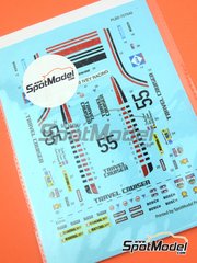 Print Lab Decals: Decoracin escala 1/24 - Porsche Kremer 935K3 Equipo Charles Ivey Racing patrocinado por Travel Cruiser N 55 - 24 Horas de Le Mans 1981 - calcas de agua fabricadas con tecnologa digital - para las referencias de Nunu PN24006 y PN24029