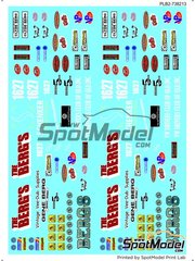 Print Lab Decals: Decals 1/18 scale - Volkswagen Beetle sponsored by The Berg - water slide decals manufactured with digital technology
