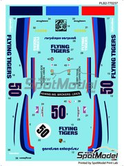 Print Lab Decals: Decoracin escala 1/24 - Porsche Kremer 935 K3 patrocinado por Flying Tigers N 50 - 1000 kilmetros de Brands Hatch 1981 - calcas de agua fabricadas con tecnologa digital - para las referencias de Nunu PN24006 y PN24029