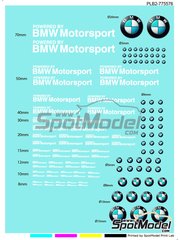 Print Lab Decals: Logotypes - BMW Motorsport - water slide decals manufactured with digital technology