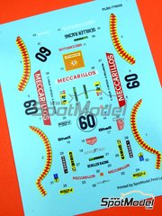 Print Lab Decals: Decoracin escala 1/24 - Porsche 934 Turbo RSR Grupo 4 Equipo Schiller Racing  patrocinado por Meccarillos N 60 - Angelo Pallavicini (CH) + Florian Vetsch (CH) + Claude Haldi (CH) - 24 Horas de Le Mans 1977 - calcas de agua fabricadas con tecnologa digital