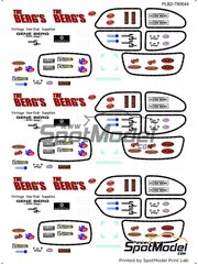 Print Lab Decals: Calcas de agua escala 1/24 - Volkswagen Beetle patrocinado por The Berg - calcas de agua fabricadas con tecnologa digital