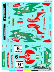 Print Lab Decals: Marking / livery 1/24 scale - Toyota Celica GT-Four Cork Motor Club Team sponsored by Esso Ultron #9 - Liam O'Callaghan (IE) + James O'Brien (IE) - Ypres Rally 1996 - water slide decals manufactured with digital technology