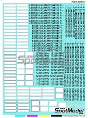 Print Lab Decals: Decals 1/24 scale - Spanish License Plates 1971-1986 - water slide decals manufactured with digital technology