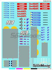 Print Lab Decals: Marking / livery 1/12 scale - Honda RC213V sponsored by RB #93 - Marc Mrquez (ES) - Motorcycle World Championship 16 - water slide decals manufactured with digital technology - for Tamiya reference TAM14130