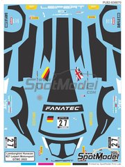 Print Lab Decals: Marking / livery 1/27 scale - Lamborghini Huracan GT3 Leipert Motorsport Team #27 - Brendon Leitch (AU) + Jordan Witt (GB) + Dennis Fetzer (DE) - Fanatec GT World Challenge Europe 2022 - water slide decals manufactured with digital technology