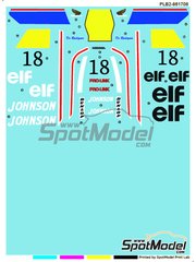 Print Lab Decals: Marking / livery 1/12 scale - Honda RS 500 sponsored by ELF #18 - Didier de Radigues (BE) - Spanish Moto GP Grand Prix 1983 - water slide decals manufactured with digital technology - for Tamiya references TAM14032, TAM14042, TAM14050 and TAM14125