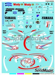 Print Lab Decals: Decoracin escala 1/12 - Yamaha YZR-M1 Equipo Fiat Yamaha patrocinado por Acer, Wudy N 5 - Colin Edwards (US) - Gran Premio de Laguna Seca de Moto GP 2007 - calcas de agua fabricadas con tecnologa digital - para las referencias de Tamiya TAM14104, TAM14115 y TAM14116