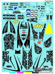 Print Lab Decals: Marking / livery 1/12 scale - Yamaha YZR-M1 Fiat Yamaha Team sponsored by Petronas #46 - Valentino Rossi (IT) - Laguna Seca Moto GP Grand Prix 2009 - water slide decals manufactured with digital technology - for Tamiya references TAM14116 and TAM14120