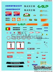 Print Lab Decals: Marking / livery 1/24 scale - Toyota Celica GT-Four ST205 sponsored by Galp #1 - Rui Madeira (PT) + Nuno Rodrigues da Silva (PT) - TAP Portugal Rallye  1996 - water slide decals manufactured with digital technology - for Reji Model reference REJI-162, or Tamiya reference TAM24133