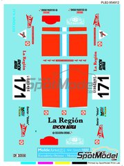 Print Lab Decals: Marking / livery 1/24 scale - Seat Fiat 124 Sport 1600 sponsored by La Regi&oacute;n #171 - Estanislao Reverter (ES) + Antonio 'Ventura' Freire (ES) - Monte Carlo Rally - Rallye Automobile de Monte-Carlo 1972 - water slide decals manufactured with digital technology image