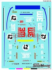 Print Lab Decals: Decoraci�n escala 1/24 - Porsche 911 Carrera RS Equipo Marco Racing patrocinado por 3M N� 42 - Pierre Mauroy (FR) + Marcel Mignot (FR) - 24 Horas de Le Mans 1973 - calcas de agua fabricadas con tecnolog�a digital - para las referencias de Fujimi FJ08006, 08206, EM-6, FJ126586, 126586 y RS-26