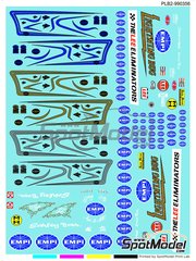 Print Lab Decals: Decals 1/18 scale - Empi gtv stripe + lightning bug 17e - water slide decals manufactured with digital technology