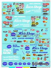 Print Lab Decals: Decals 1/18 scale - Volkswagen Beetle sponsored by Race Shop, Econo - Dave Andrews (US), Darrel Vittone (US) - water slide decals manufactured with digital technology