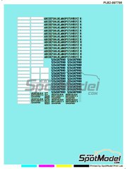 Print Lab Decals: Decals 1/32 scale - Spanish license plates 1986-2000 - water slide decals manufactured with digital technology image