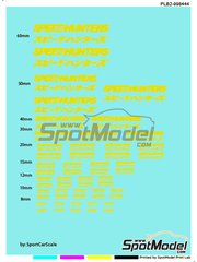 Print Lab Decals: Logotypes - Speedhunters yellow - water slide decals manufactured with digital technology