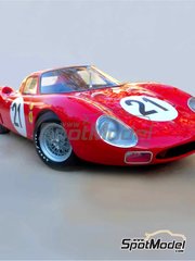 Profil24: Car scale model kit 1/12 scale - Ferrari 250 LM N.A.R.T. Team #21 - Jochen Rindt (AT) + Masten Gregory (US) + Ed Hugus (US) - 24 Hours Le Mans 1965 - photo-etched parts, resin parts, vacuum formed parts, water slide decals, assembly instructions and painting instructions