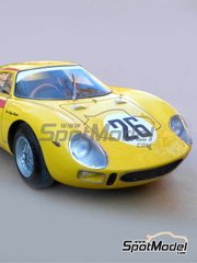 Profil24: Car scale model kit 1/12 scale - Ferrari 250 LM #26 - Pierre Dumay (FR) + Gustave Gosselin (BE) - 24 Hours Le Mans 1965 - photo-etched parts, resin parts, vacuum formed parts, water slide decals, assembly instructions and painting instructions