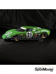 Profil24: Car scale model kit 1/12 scale - Ferrari 250 LM David Piper Team #21 - Richard Attwood (GB) + David Piper (GB) - 24 Hours Le Mans 1968 - photo-etched parts, resin parts, water slide decals, assembly instructions and painting instructions