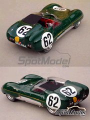 Profil24: Car scale model kit 1/24 scale - Lotus Eleven (XI) 1.100cc class Lotus Engineering Team #41, 42, 62 - Andr Hchard (FR) + Roger Masson (FR), Bob Walshaw (GB) + John Dalton (GB), Jay Chamberlain (US) + Herbert MacKay-Fraser (US) - 24 Hours Le Mans 1957 - photo-etched parts, resin parts, rubber parts, turned metal parts, vacuum formed parts, water slide decals and assembly instructions