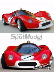 Profil24: Car scale model kit 1/24 scale - Ford P68  Alan Mann Racing  Team sponsored by Aral #7 - Richard Attwood (GB) + Frank Gardner (AU) - N�rburgring 1000 Kilometres 1968 - photo-etched parts, resin parts, rubber parts, turned metal parts, vacuum formed parts, water slide decals and assembly instructions