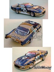 Profil24: Car scale model kit 1/24 scale - Mazda RX-7 253i Mazdaspeed  Team sponsored by JUN #38 - Yojiro Terada (JP) + Win Percy (GB) + Hiroshi Fushida (JP) - 24 Hours Le Mans 1981 - photo-etched parts, resin parts, rubber parts, vacuum formed parts, water slide decals and assembly instructions