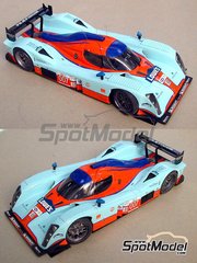 Profil24: Car scale model kit 1/24 scale - Aston Martin Lola LMP1 sponsored by Lowe's, Gulf #7 - Adrian Fernandez (MX) + Harold Primat (FR) + Stefan M�cke (DE) - 12 Hours Sebring 2010 - photo-etched parts, resin parts, vacuum formed parts, water slide decals, white metal parts and assembly instructions