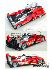 Profil24: Car scale model kit 1/24 scale - Audi R15 Plus #7, 8, 9 - Rinaldo Capello (IT) + Tom Kristensen (DK) + Allan McNish (GB), Marcel F�ssler (CH) + Andr� Lotterer (DE) + Beno�t Tr�luyer (FR), Timo Bernhard (DE) + Romain Dumas (FR) + Mike Rockenfeller (DE) - 24 Hours Le Mans 2010 - resin multimaterial kit