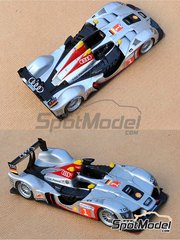 Profil24: Car scale model kit 1/24 scale - Audi R15 Tdi sponsored by Shell #1, 2, 3 - Rinaldo Capello (IT) + Tom Kristensen (DK) + Allan McNish (GB), Lucas Luhr (DE) + Mike Rockenfeller (DE) + Marco Werner (DE), Timo Bernhard (DE) + Romain Dumas (FR) + Alexandre Prmat (FR) - 24 Hours Le Mans 2009 - photo-etched parts, resin parts, rubber parts, water slide decals and assembly instructions
