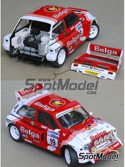 Profil24: Car scale model kit 1/24 scale - MG Metro 6R4 sponsored by Belga #19 - Marc Duez (BE) + Willy Lux (BE) - Great Britain RAC Rally 1986 - resin multimaterial kit