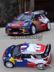 Profil24: Car scale model kit 1/24 scale - Citroen DS3 WRC sponsored by Total #1, 2 - Sebastien Loeb (FR) + Daniel Elena (MC), S�bastien Ogier (FR) + Julien Ingrassia (FR) - ADAC Deutschland Rally 2011 - resin multimaterial kit