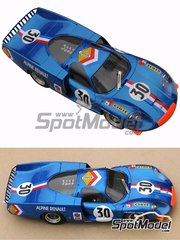 DECALS 1/43 SET x 4 alpine RENAULT A220 LE MANS 1969 N. 28 29,30,31