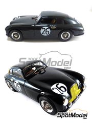 Profil24: Car scale model kit 1/24 scale - Aston Martin DB2 #26 - Lance Macklin (GB) + Eric Thompson (GB) - 24 Hours Le Mans 1951 - photo-etched parts, resin parts, rubber parts, turned metal parts, water slide decals, assembly instructions and painting instructions image