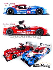 Profil24: Maqueta de coche escala 1/24 - Nissan GT-R LM Nismo patrocinado por Nismo N� 21, 22, 23 - Tsugio Matsudo (JP) + Lucas Ordo�ez (ES) + Mark Shulzhitskiy (RU), Alex Buncombe (GB) + Harry Tincknell (GB) + Michael Krumm (DE), Max Chilton (GB) + Jann Mardenborough (GB) + Olivier Pla (FR) - 24 Horas de Le Mans 2015 - kit de resina