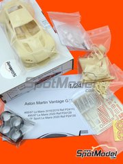 Profil24: Maqueta de coche escala 1/24 - Aston Martin Vantage GTE Equipo TF Sport patrocinado por Csuco N 90 - Salih Yoluc (TR) + Charlie Eastwood (IE) + Jonathan Adam (GB) - 24 Horas de Le Mans 2020 - fotograbados, piezas de resina, piezas de goma, piezas vacuformadas, calcas de agua, otros materiales, manual de instrucciones e instrucciones de pintado