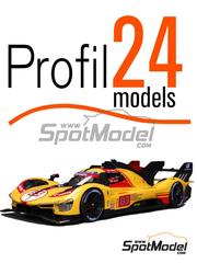 Profil24: Car scale model kit 1/24 scale - Ferrari 499P LMH AF Corse Team sponsored by Richard Mille #83 - Robert Kubica (PL) + Robert Shwartzman (IL) + Yifei Ye (CN) - 24 Hours Le Mans 2024 - photo-etched parts, resin parts, rubber parts, seatbelt fabric, vacuum formed parts, water slide decals, other materials, assembly instructions and painting instructions